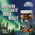(16oz Germack - Northern Lights Nut and Fruit Mix Snack Medley - Multi-Colored Chocolate Gems, Dark Chocolate Raisins