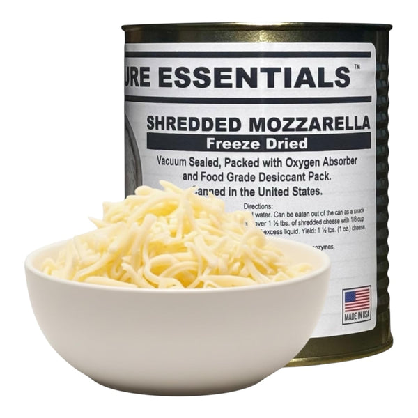 Future Essentials Freeze Dried Shredded Mozzarella Cheese Real Dairy Mozzarella Cheese Shredded
