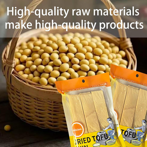 2 Packs (4.87oz Dried Tofu Skin Sheets - Chinese Bean Curd Youdoupi, Each), Vegan Protein for Hot Pot & Stir-Fry