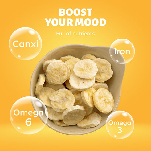 Pack 2 (5.29 Oz 100% DARLAC FARMS Freeze Dried Banana Slices, of Each) Real Fruit, No Sugar Added, Crispy & Light