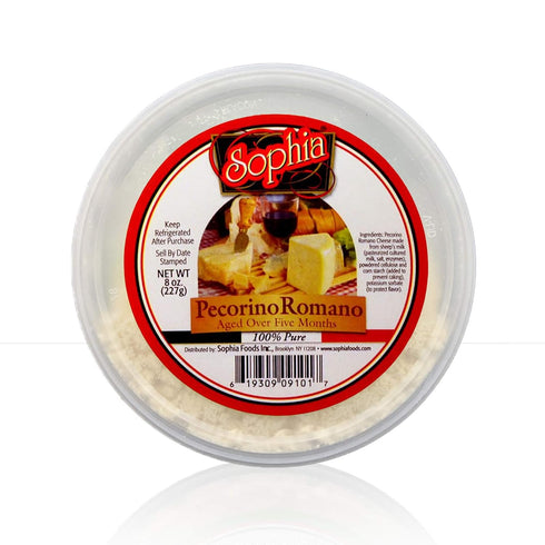 Sophia Cheese Deli Cup - Pecorino Romano 8oz (6-pack)
