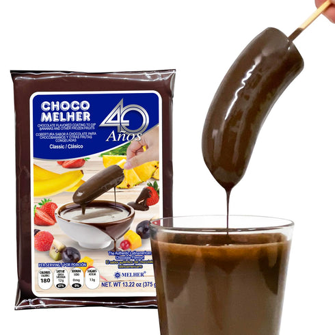 CHOCOMELHER Clasico - 2 Pack Milk Chocolate Flavored Coating for Chocobananos -