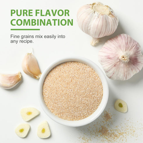 22 Ounce(624g), Soeos Granulated Garlic, Garlic Powder, Convenient and Versatile Seasoning, Great for Flavoring Dishes