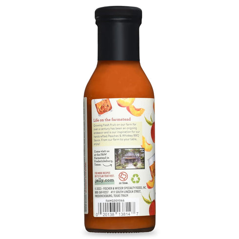 Fischer & Wieser Peaches & Whiskey BBQ Sauce, 12.75 Oz., Pack Of 2