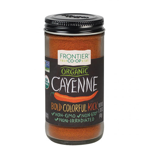 Frontier Herb Organic Ground Cayenne Pepper - 1.7 oz for Culinary Use