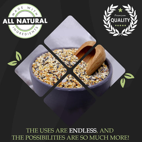 The Spice Lab Everything Bagel Seasoning Blend, 4.6 oz Shaker Jar - Gourmet Spice for Bagels