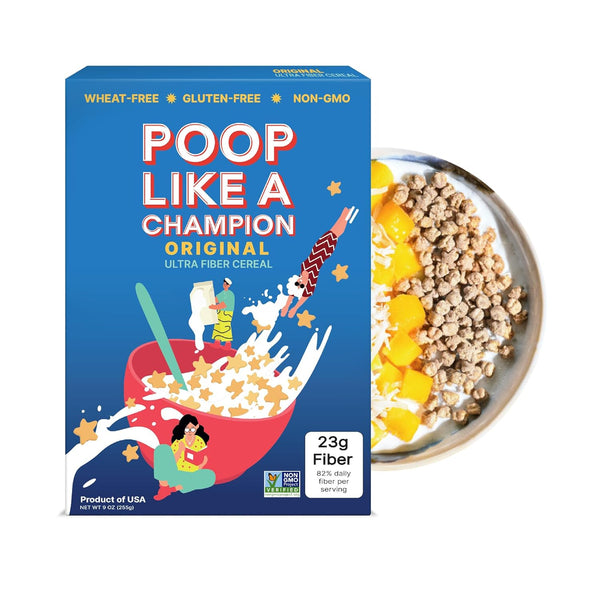 Poop Like A Champion Ultra High Fiber Cereal - Non GMO -