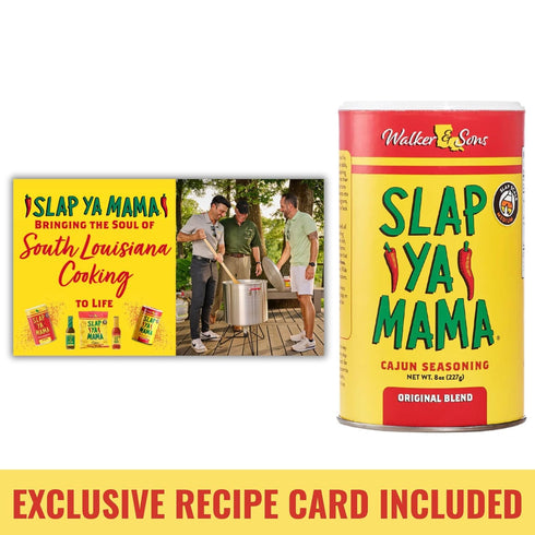8 oz Pack 2, Slap Ya Mama Original Blend Cajun Seasoning - Can, of All Natural, MSG Free, Kosher - Authentic Louisiana