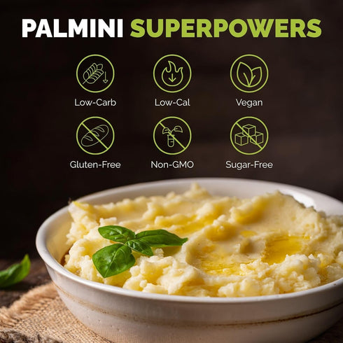 (12 Pack 6) Palmini Mashed | Low-Carb, Low-Calorie Hearts of Palm Mash | Keto, Gluten Free, Vegan, and Non-GMO | As