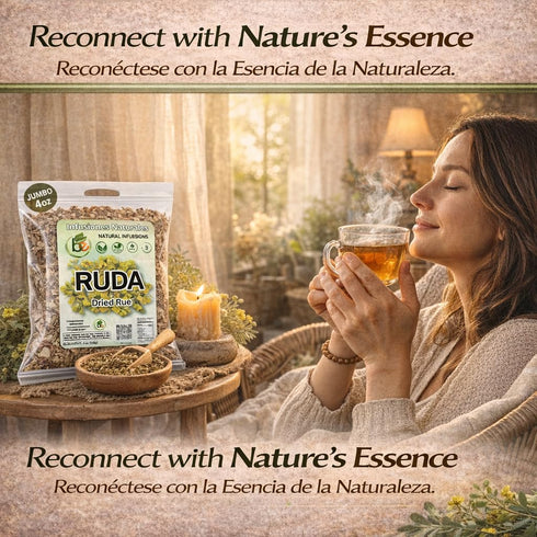 (4 oz) 100% Ruda Seca Herbal Tea Natural Rue Dried Herbs (Ruta graveolens) Traditional Botanical Infusion Wildcrafted