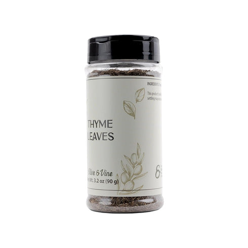 (3.2 Olive & Vine Thyme Leaves, Earthy & Aromatic, Seasoning for Roasted Meats, Soups, and Mediterranean Dishes, Rich