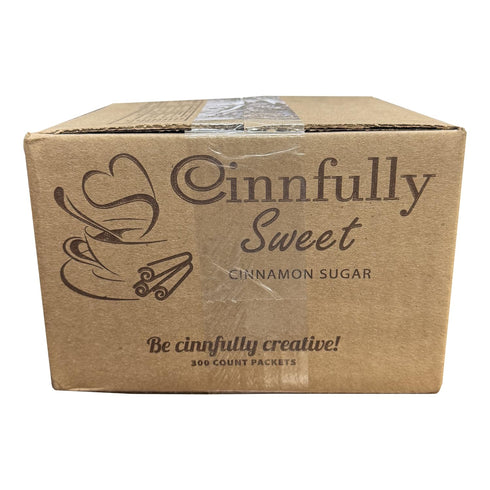 Packets, 300 Count Cinfully Sweet Cinnamon Sugar Box Perfect for Coffee, Toast, Desserts, and Baking