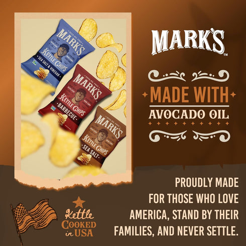 Pack 3-Flavor Pack, 5 oz (Pack 3) MARKS Kettle Cooked Avocado Oil Potato Chips, Variety Gluten Free and Seed Oil Free |