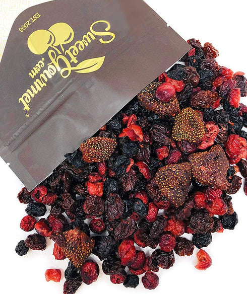 1 SweetGourmet Premium Dried Mixed Berries | Cherries, Cranberries, Blueberries, Strawberries | NON GMO | No Sulfur