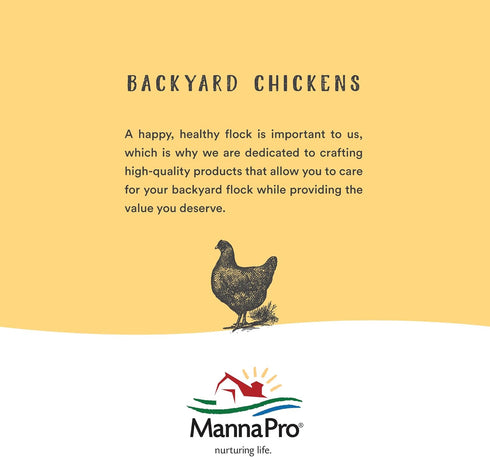 Flocks,5 lb Bag,(Pack 6) Manna Pro Chicken Grit with Probiotics Crushed Granite Grit for Backyard Chickens,Supports