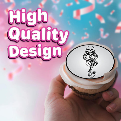 30 x Edible Cupcake Toppers, Wizarding World Inspired Collection of Edible Cake Decorations on Wafer Sheet