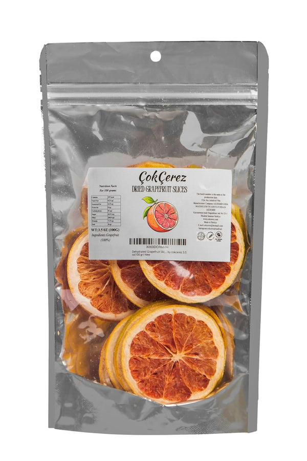 Cokcerez - 100% Natural Dehydrated Grapefruit Slices, Dried Grapefruit Slices,3.5 oz(100g)