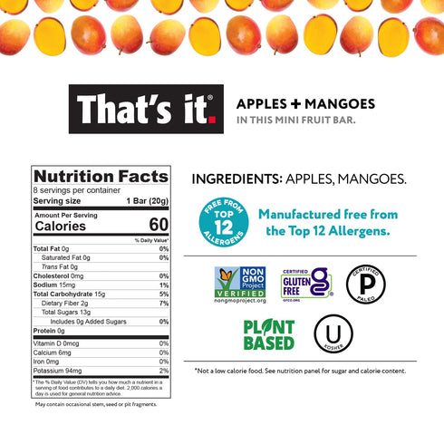 (44 Pack) That's it Fruit Bars Snack Gift Box With Mini Fruit Bars Variety