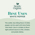 2.86-Ounce Simply Organic White Pepper, Jar, Lightly Flavor Sauces, Fish, Chicken & Potato Dishes, Milder Earthy Flavor