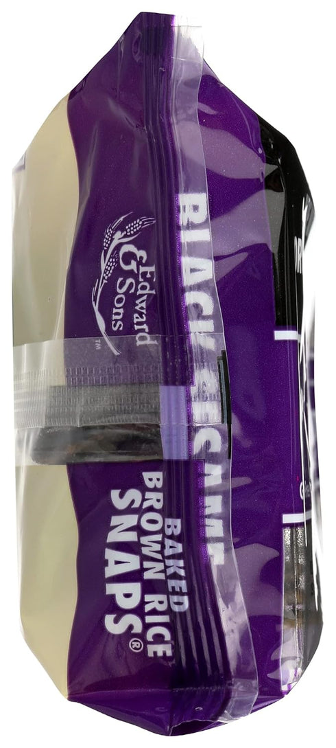 Edward & Sons Organic Brown Rice Snaps, Black Sesame Flavor, 3.5 oz