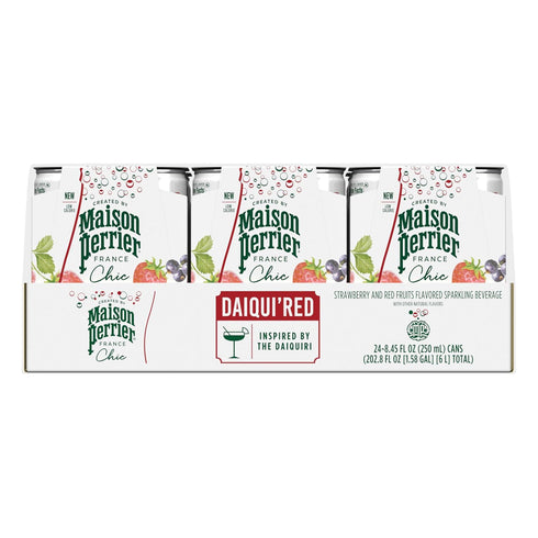 24-Pack Maison Perrier Chic DaiquiRed Strawberry and Red Fruits Flavored Sparkling Beverage, Low Calorie, Mocktail
