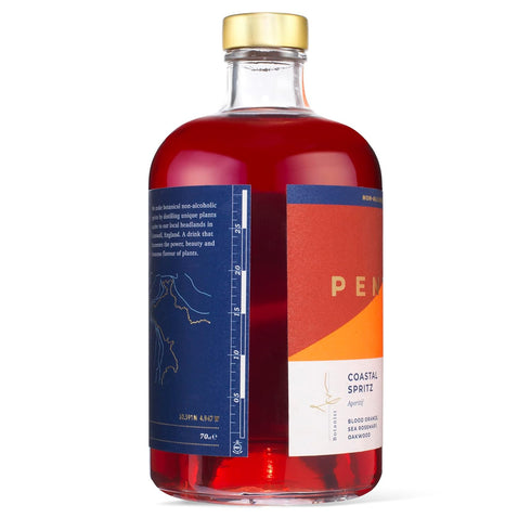 70cl Pentire Coastal Spritz - Botanical Alcohol Free Aperitif - Distilled from Native Cornish Plants - No Added Sugar