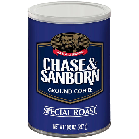 CHASE & SANBORN 10.5oz Pack 6 Coffee, Special Roast Ground Coffee, Medium Roast, Can