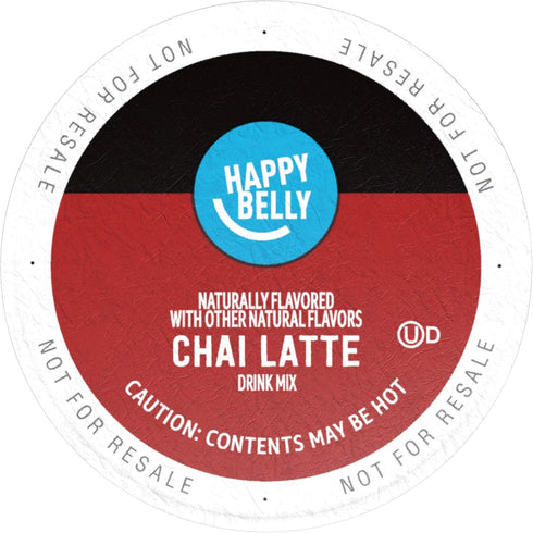 2.0 24 Count Happy Belly Tea Pods Compatible with K-Cup Brewers, Chai Latte, (Previously Solimo)