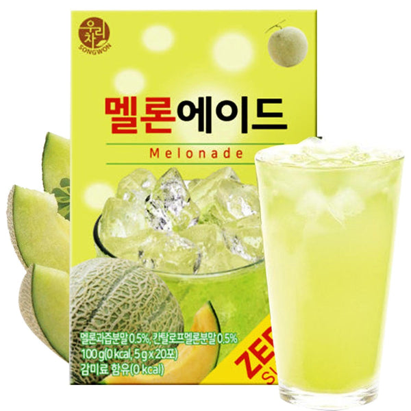 SONGWON Melonade Drink Mix - No Added Sugar, Melon Powder Juice Blend,