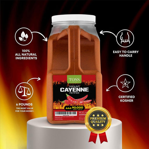 90,000 6 LB, Commercial Extreme Hot Cayenne Pepper Powder Bulk Heat Units Ground Cayenne Powder Hot Pepper Powder - Red