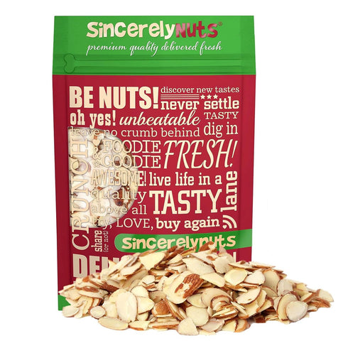 Sincerely Nuts Raw Natural Sliced Almonds | 1 Lb. Bag | Delicious