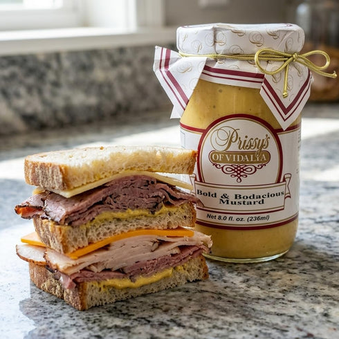 8 Oz (Pack 2) Prissy's of Vidalia Bold and Bodacious Mustard - Jalapeno Mustard for Sandwiches, Charcuterie, & Glazes