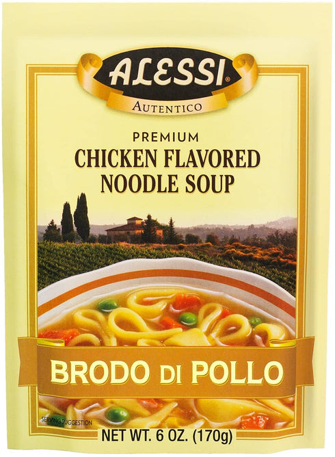 Alessi Soup Mix Brodo di Pollo Chicken Flavored Noodle Soup, 6 Ounce