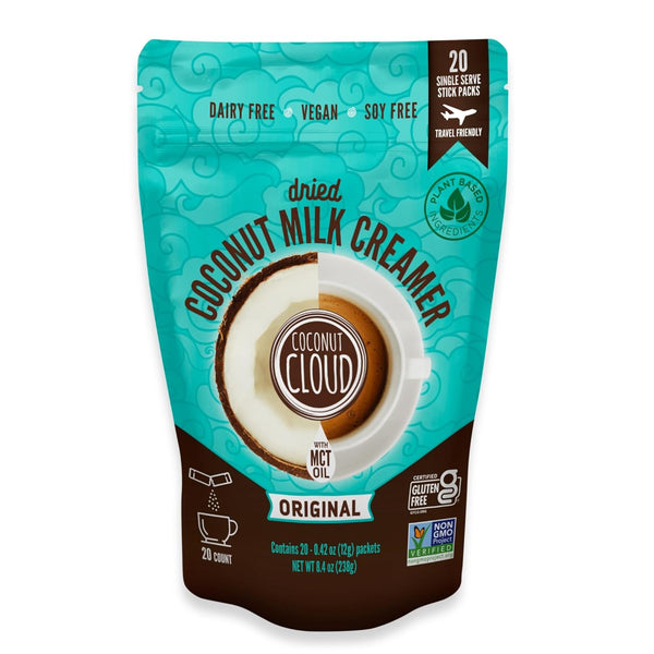 Coconut Cloud Dairy-Free Coffee Creamer, Minimally Processed, Vegan, Gluten Free, Non-GMO, 20 Sticks