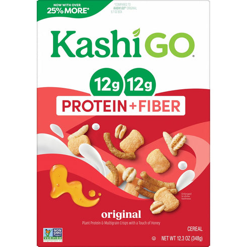12g 12g 12.3oz (1 Kashi GO Protein Cereal, Protein, Fiber, Original, Box Box)
