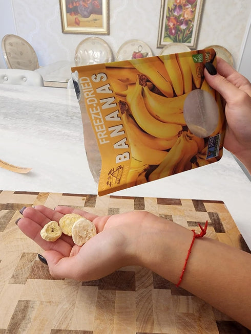 (2.0 OZ, Freeze-Dried Banana Chips Healthy, Gluten-Free, No Sugar Added, Crispy & Delicious Fruit Snacks for Kids