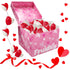 Lollipops Red Heart Shaped Strawberry N' Cream Flavored, 12 Individually Wrapped Lollipops