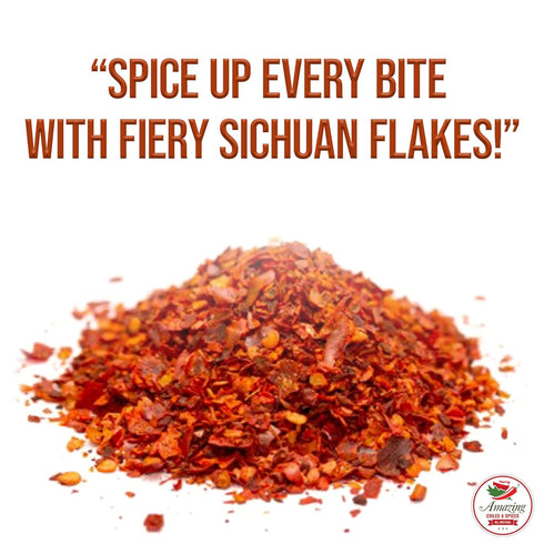 Sichuan Chili Flakes 1LB (16oz) - Traditional Red Pepper Spices for Thai, Korean, Mexican Dishes