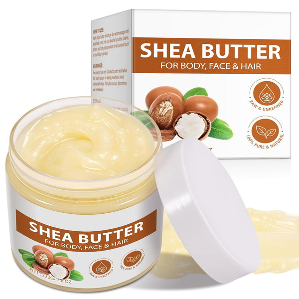 ITSDAWN Shea Butter Raw Organic, 7.8 Oz Raw Unrefined Shea Butter Lotion for