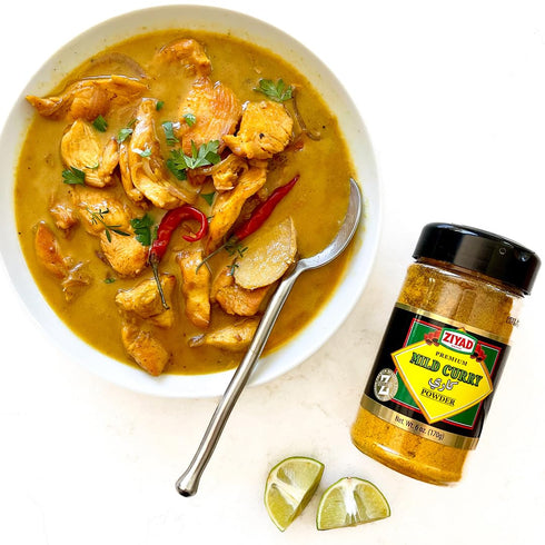 6 oz Ziyad Shaker Premium Mild Curry Powder, Flavorful Spices, No Additives, No Preservatives, No Salt, No MSG