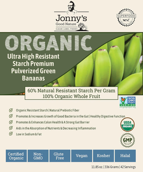 Jonnys Good Nature Organic Ultra High Resistant Starch Premium Green Banana Flour | On Average