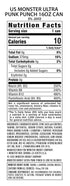 16 (Pack 15) Monster Energy Ultra Punk Punch, Sugar Free Energy Drink, Ounce