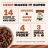 10oz 11g 4g 3.5g 3 6 60g Manitoba Harvest Hemp Yeah Superseed Granola, Dark Chocolate - - Protein, Fiber, Omega & per