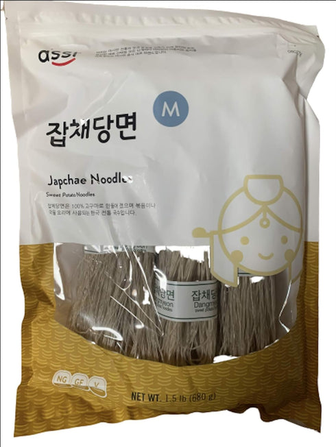 Assi , Sweet Potato Noodles 1.5 Pound, Jabchae, 24 Ounce, 1.5 pound (pack