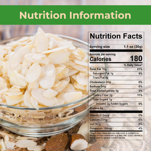3 Lb. Sincerely Nuts Raw Blanched Sliced Almonds | Bag | Delicious Guilt Free Snack | Low Calorie, Vegan, Gluten Free |