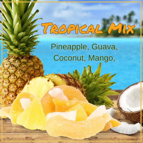 5 Lbs Tropical Mixed Dried Fruit Medley - by Its Delish, Bulk Bag | Healthy Snacks for Adults | Fresh Snack Mix Dry