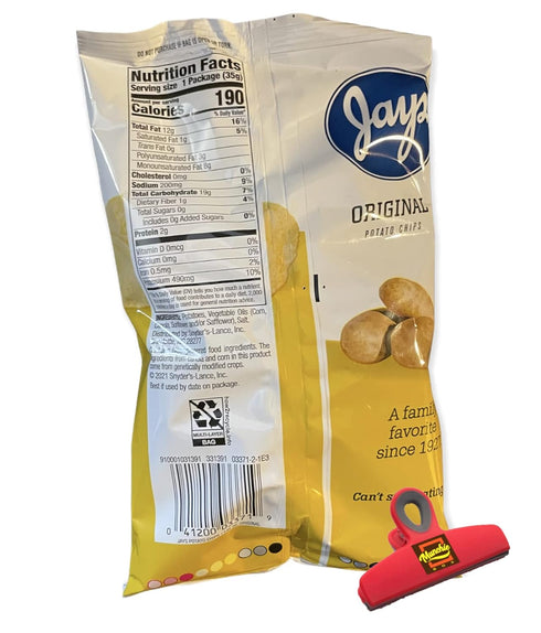 Munchie Box (Pack 12 1.25 Oz Jay's Original Potato Chips an Iconic Chicago Style Classic flavor thin Cut and Crispy