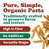 1.1 lb (Pack 6) Food to Live Organic Pennette Whole Wheat Pasta of Made in Italy. Pasta Integrale Bio. High Fiber