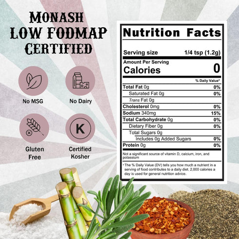 Smoke n Sanity SnS Smokehouse Seasoning - 6.0 oz Shaker - Certified Low FODMAP, Gluten Free