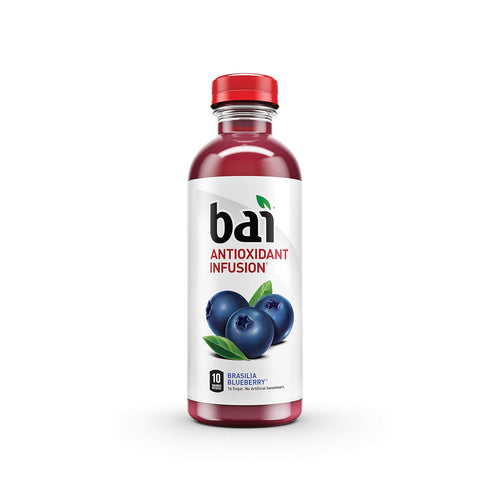 18 6 count Bai Flavored Water, Brasilia Blueberry, Antioxidant Infused Drinks, Fluid Ounce Bottles